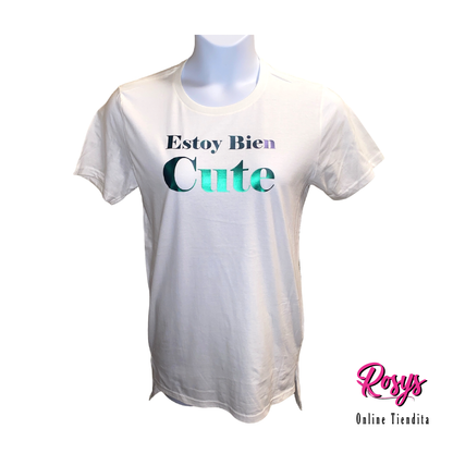 Women's Fitted Estoy Bien Cute T-Shirt | Estoy Bien Cute T-Shirts
