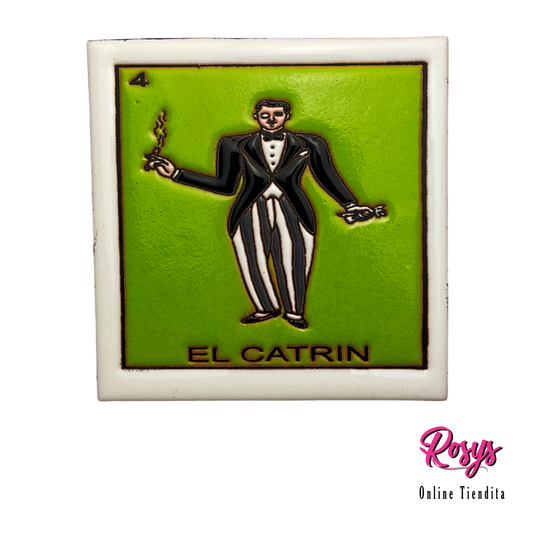 El Catrin Ceramic Coaster | Loteria Coasters