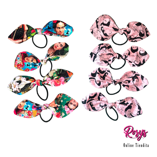 Frida Kahlo Hair Bow Ties | 4 Pack Hair Ties